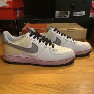 Nike Air Force 1 Silver Doll Womens 12 = Mens 10.5 AF1 Low VINTAGE 2007 Release